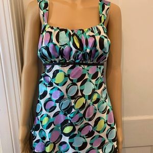 B Wear Colorful Empire Waist Tank Top